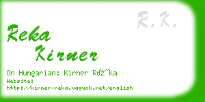 reka kirner business card